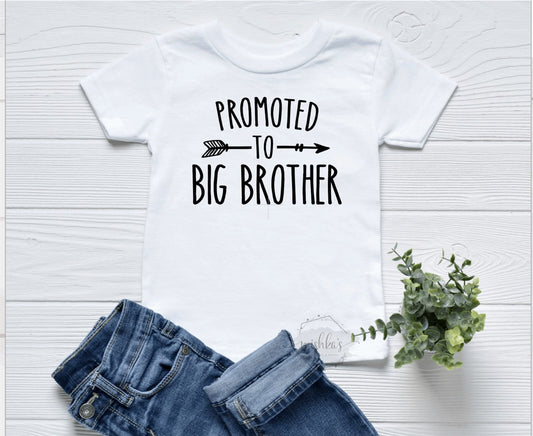 Promoted to Big Brother T-Shirt | Pregnancy Reveal Brother Shirt | Brother Announcement Shirt | Sibling Birth Announcement Shirt