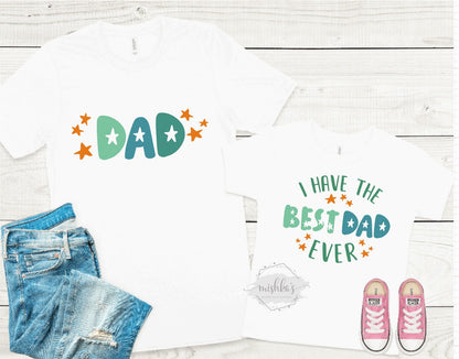 Best Dad Ever Matching Tshirt, Father Daughter matching Shirt , 1st Father’s Day matching tshirt , Matching Father’s Day TShirt
