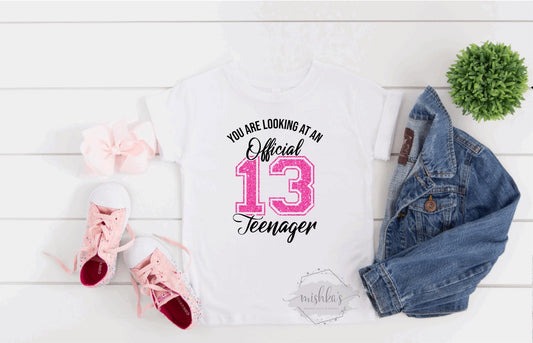 Teen Birthday Tshirt | Thirteen Birthday Shirt | Baby gift | Custom Baby Bodysuit | Personalised Bodysuit | Baby boy Personalised Shirt